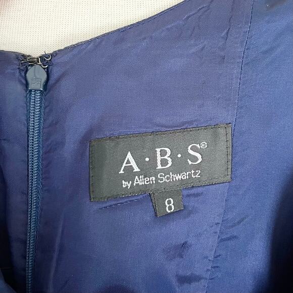 Vintage 90s Denim Mini Dress Blue Navy Bodycon Sheath // Size Medium 8 - Picture 3 of 8